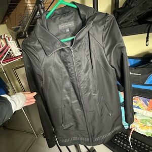Jones New York Black Windbreaker Jacket